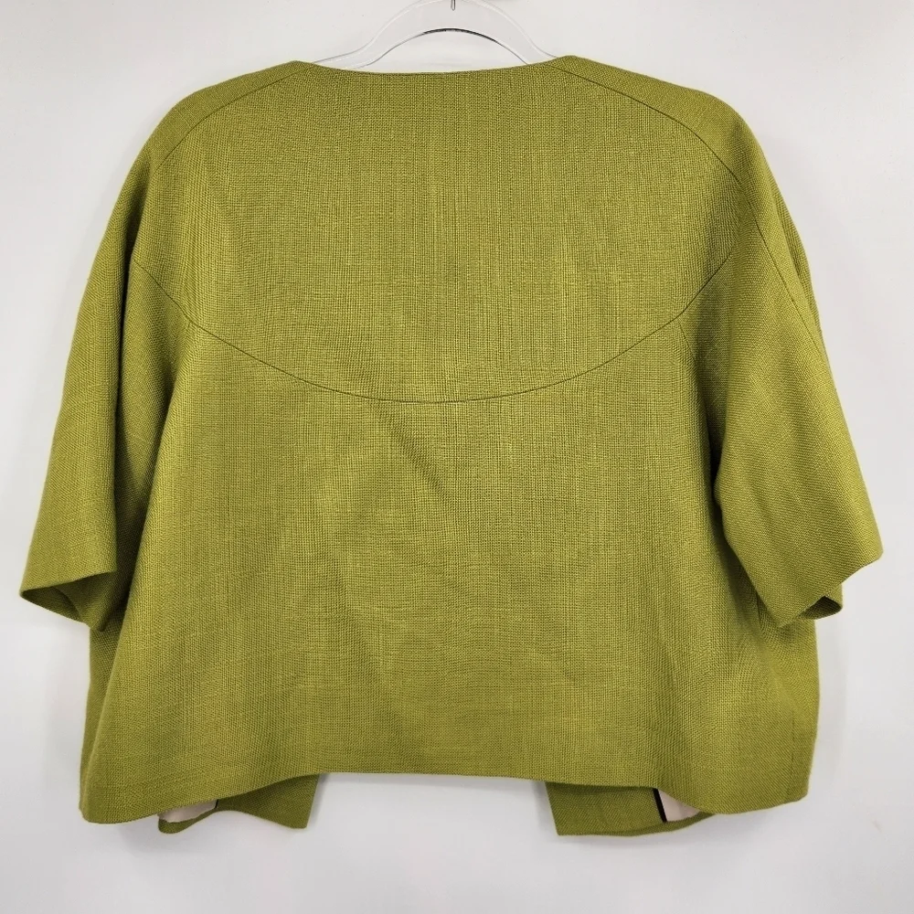 Kate Spade Micah Cropped Blazer Jacket Womens Size 8 Moroccan Green 3/4 Sleeve